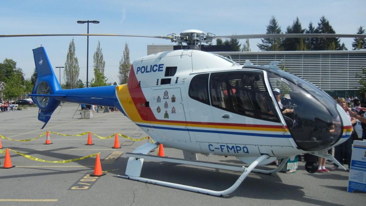An RCMP helicopter.