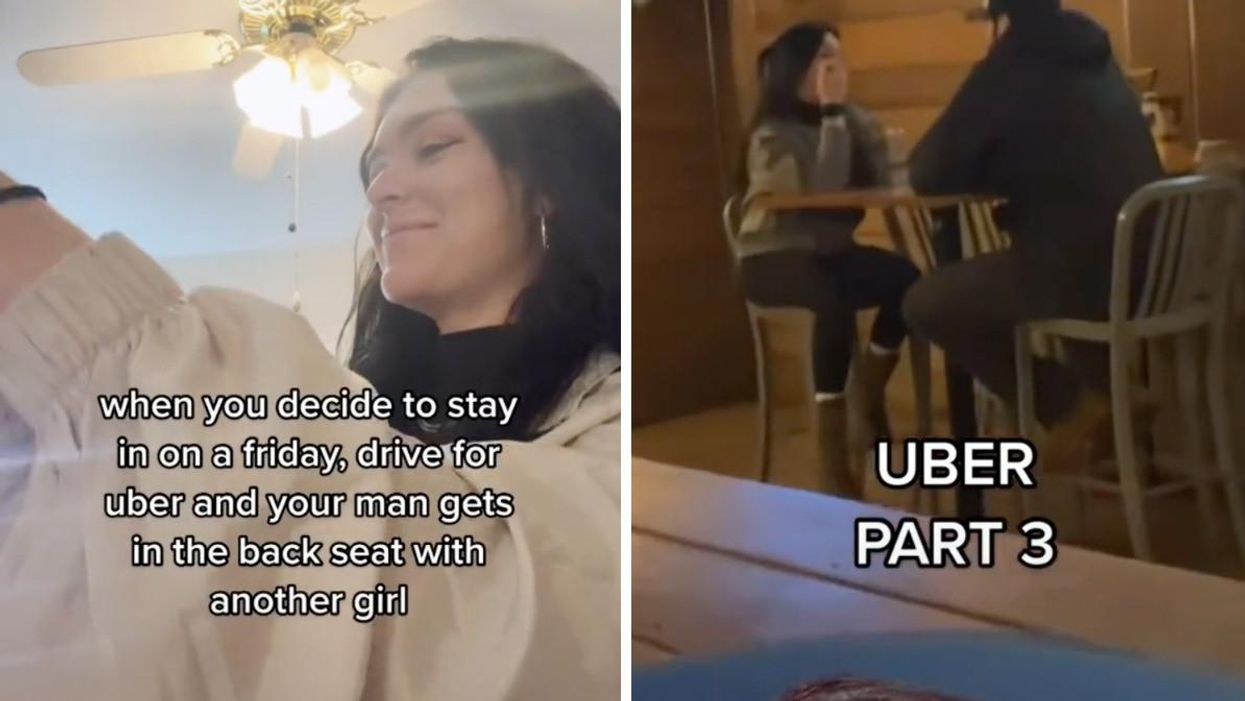 An Uber Driver On TikTok Unexpectedly Picked Up Her 'Man' & He Was With Another Woman