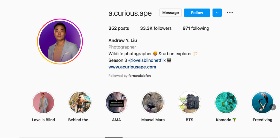 Andrew Liu's Instagram page.