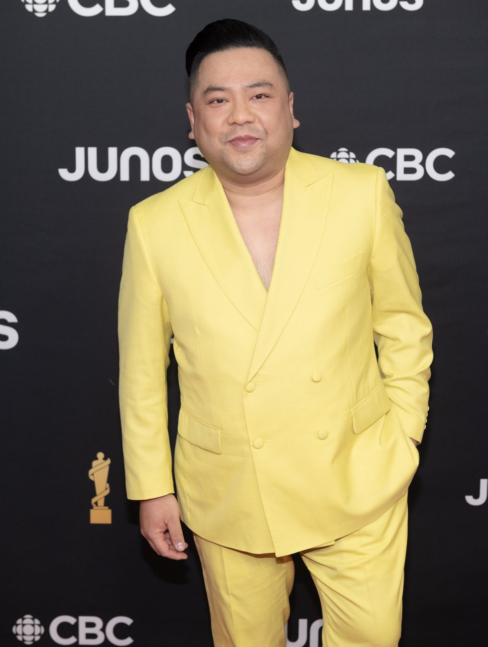 Andrew Phung on the JUNO red carpet.