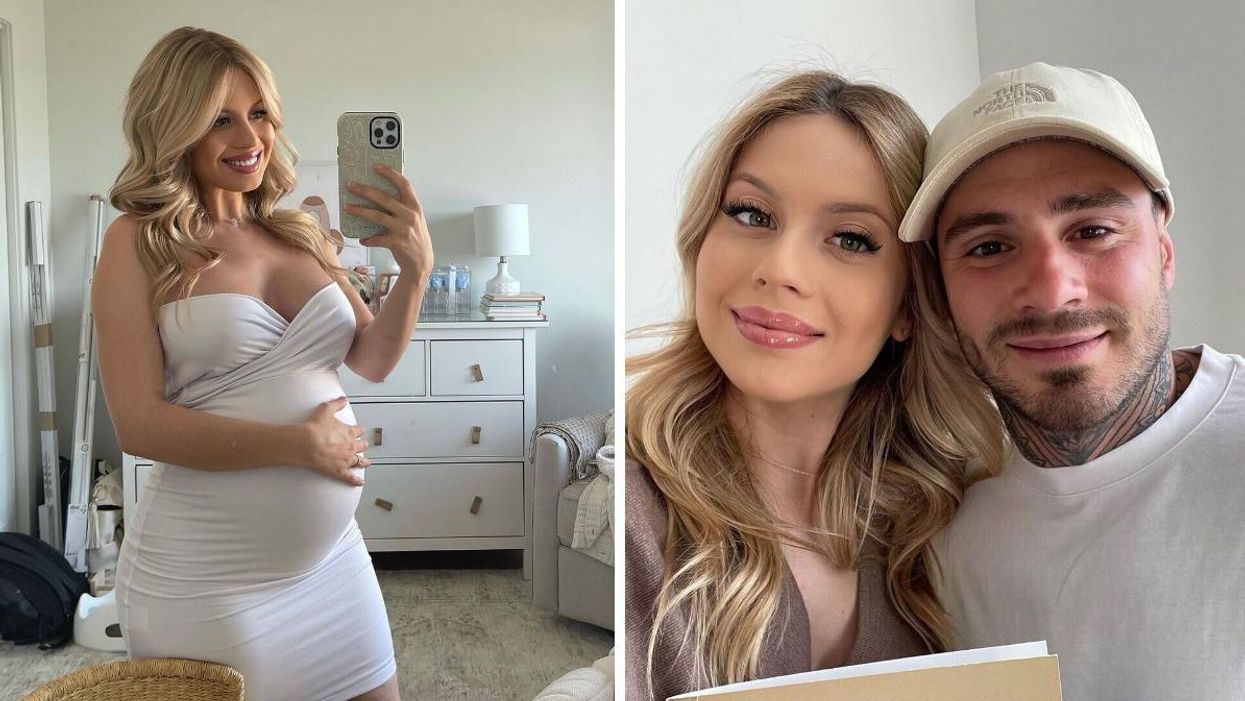 Anne-Catherine d'OD enceinte. Droite : Anne-Catherine Leclerc et Cédrick Chabot.