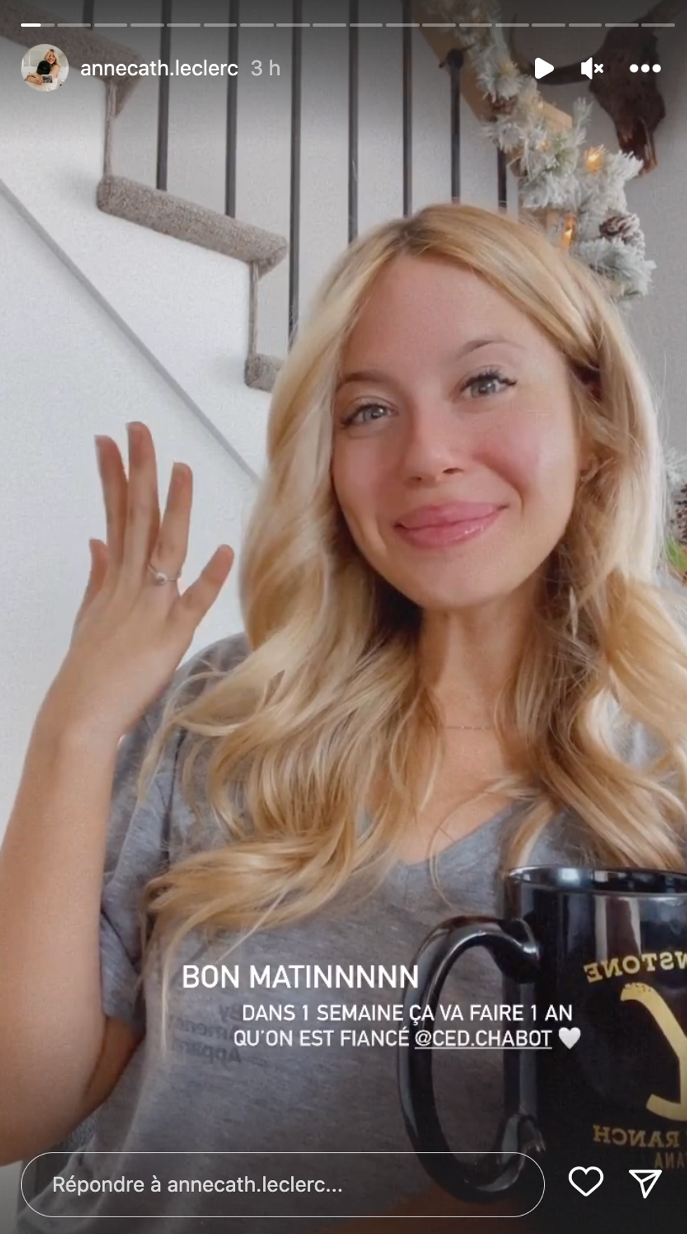 Anne-Catherine Leclerc parle de son mariage avec C\u00e9drick Chabot.