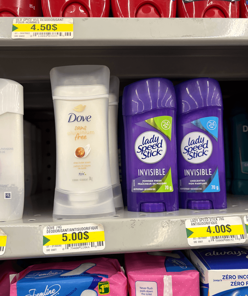Antisudorifiques Lady Speed Stick sur les tablettes du Dollarama.