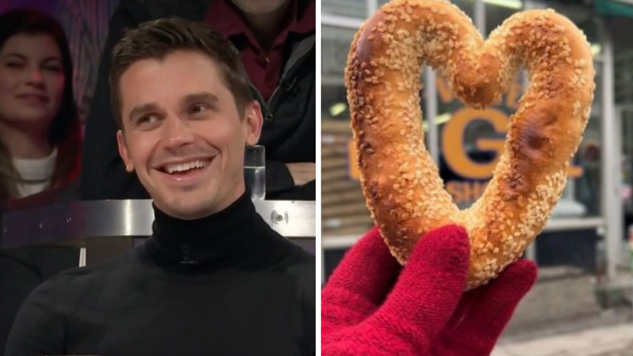 Antoni Porowski. Droite : Bagel.