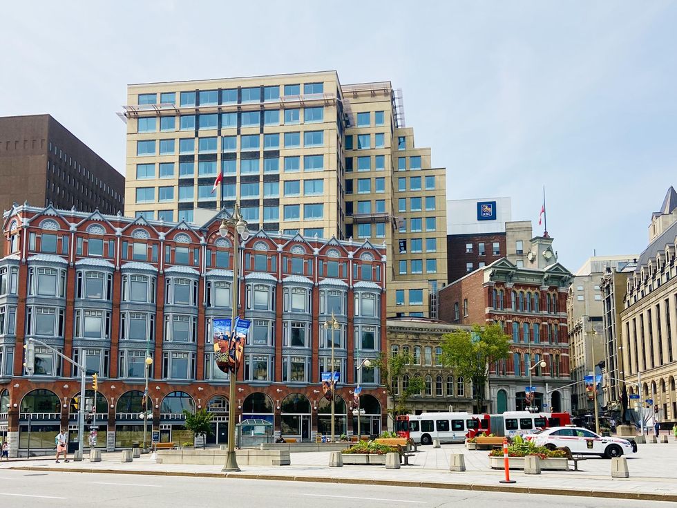 Architecture off of Elgin Street, downtown Ottawa.