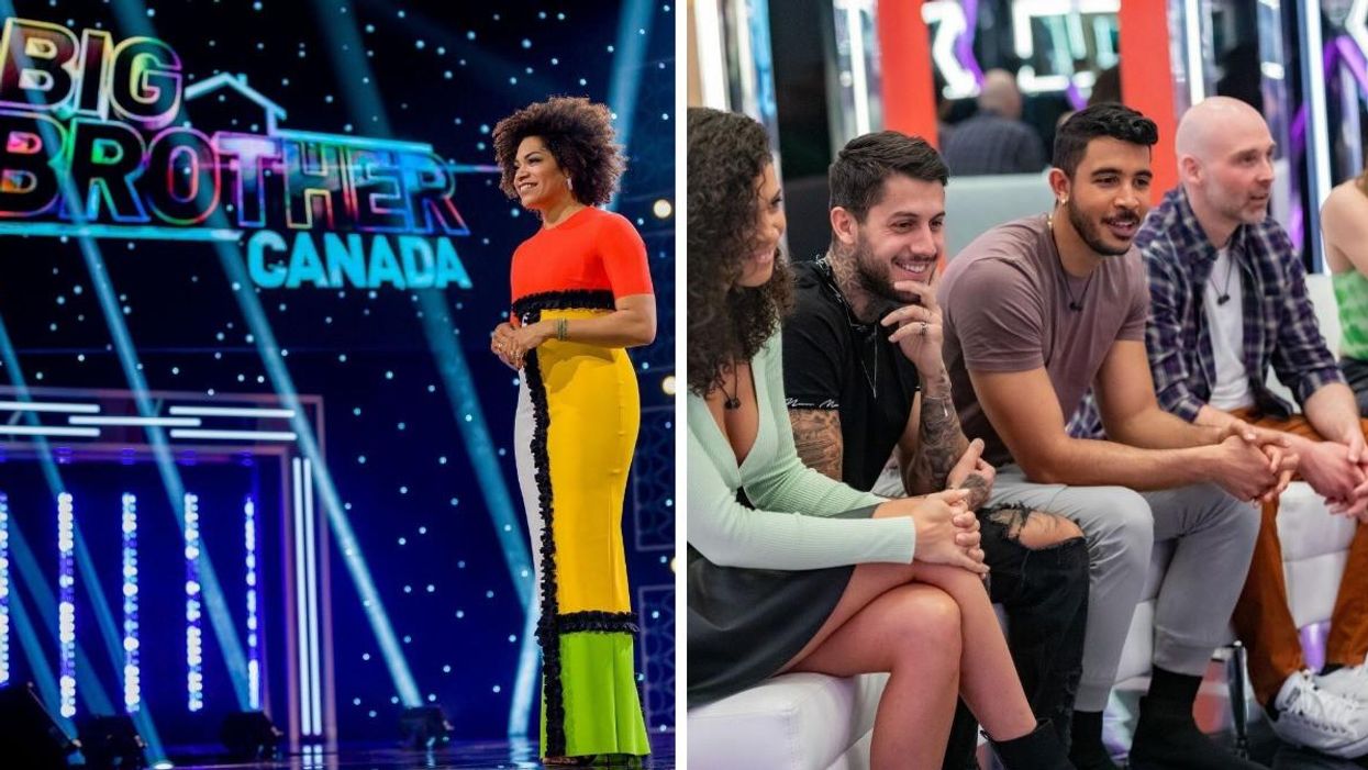 Arisa Cox on 'Big Brother Canada.' Right: Contestants of 'Big Brother Canada' Season 10.