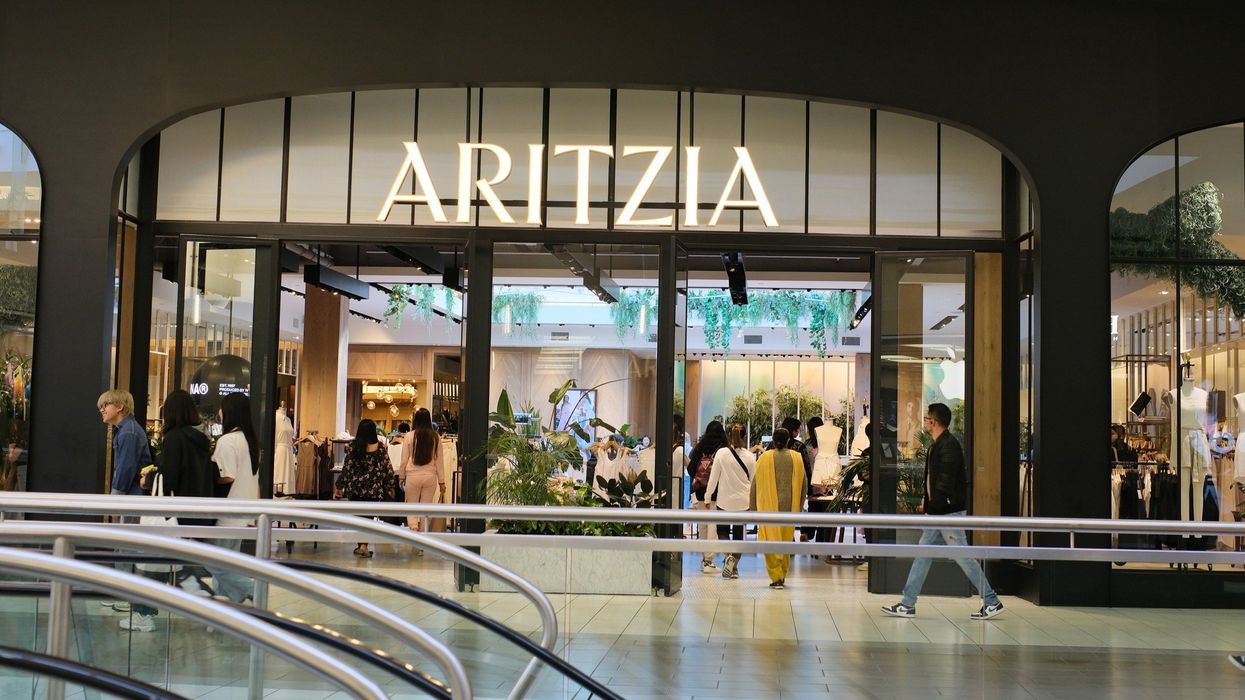 aritzia storefront at a mall in bc