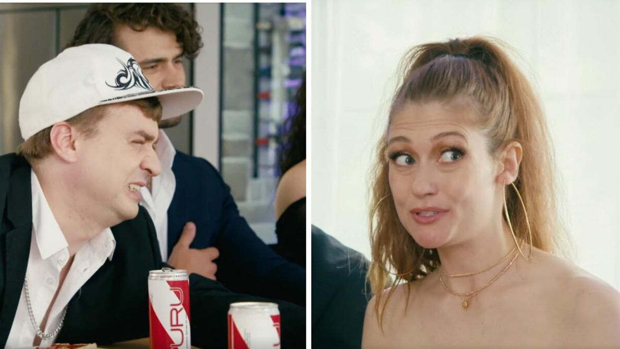 Arnaud Soly dans Club Soly. Droite : Katherine Levac dans Club Soly.