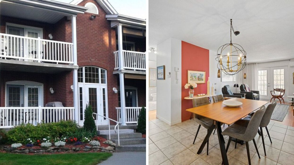 Arrière de la propriété. Droite : Logement de la propriété.