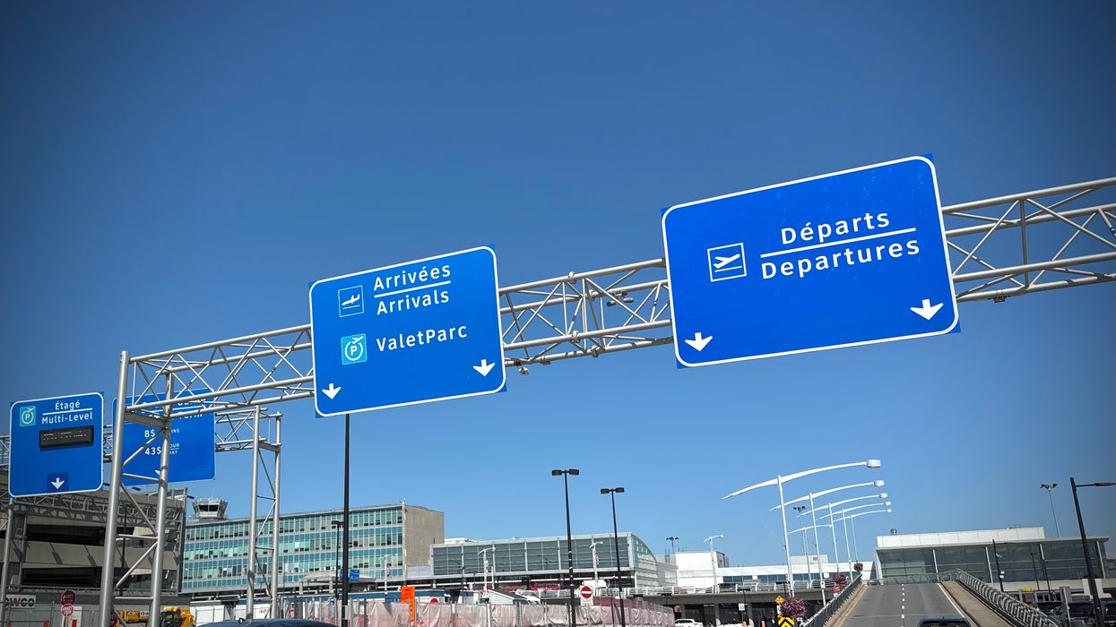 Arrivée à l'aéroport de Montréal.