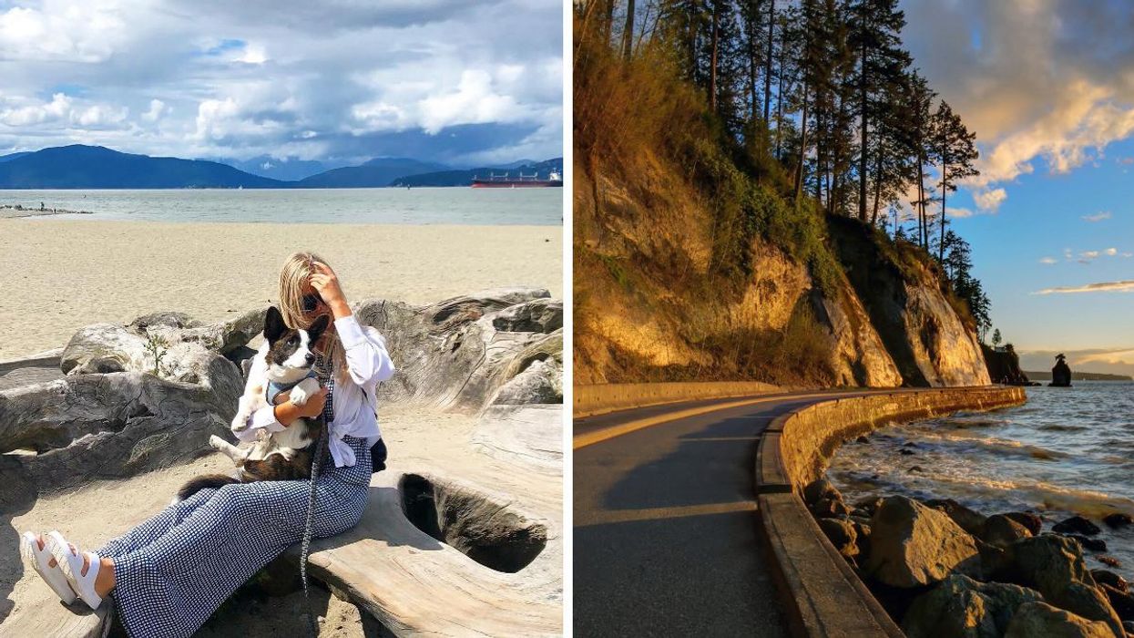 Ashley Harris. Right: Sea wall.