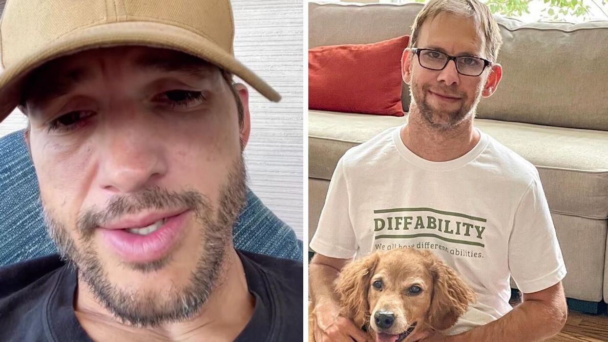 Ashton Kutcher. Right: Michael Kutcher.