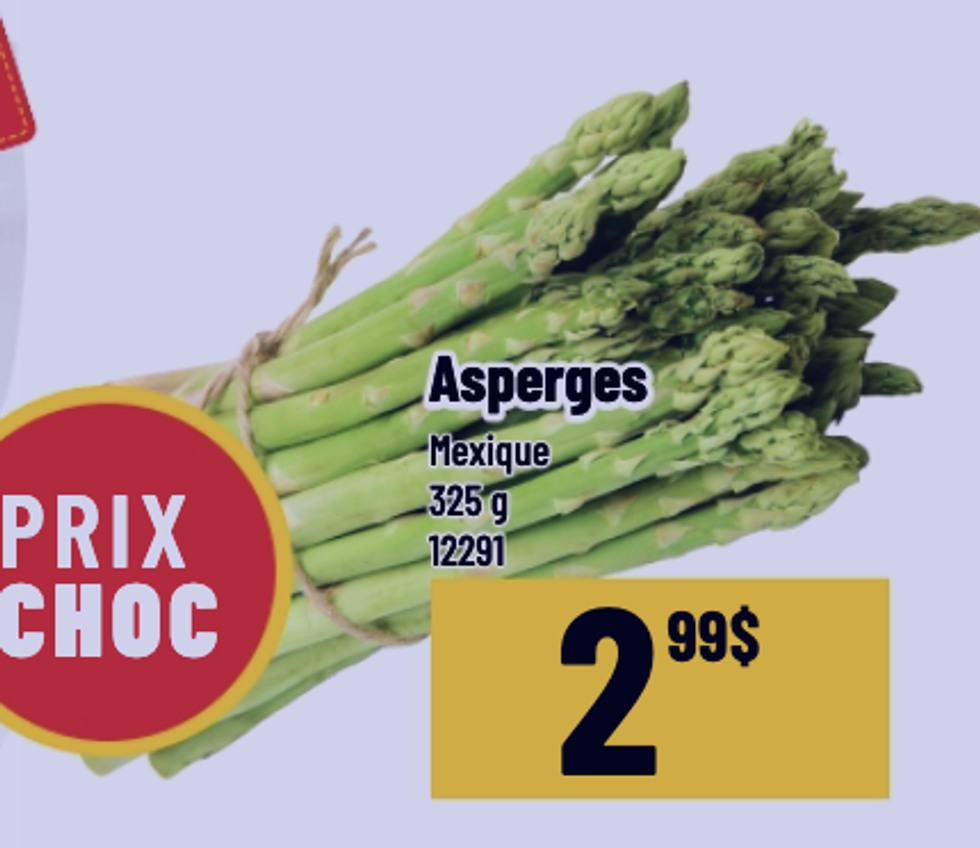 Asperges du Mexique dans la circulaire du Mayrand.