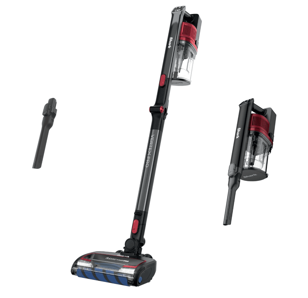 Aspirateur-balai sans fil Shark Vertex Pro avec autonomie allant jusqu'\u00e0 60 minutes sur le site d'Amazon Prime.