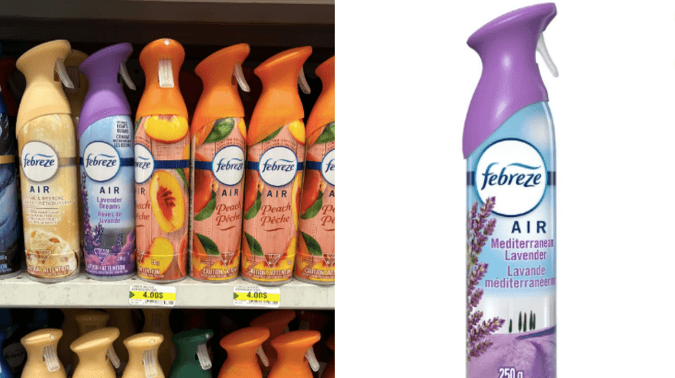 Assainisseurs d\u2019air en bruine Febreze Air.