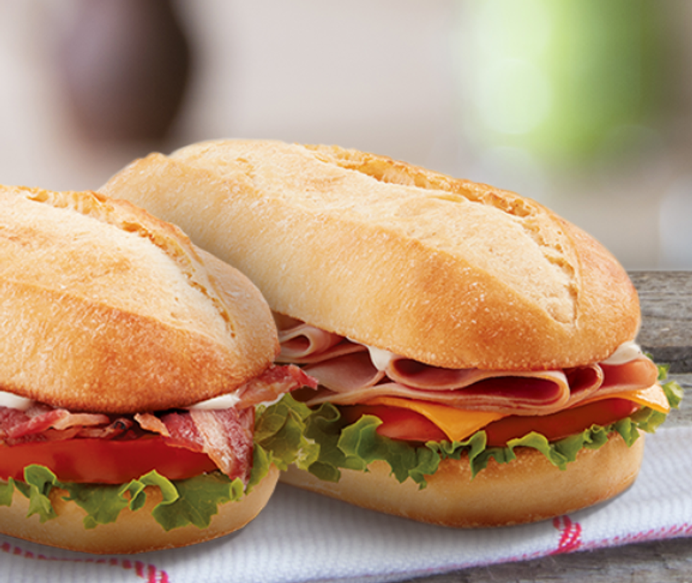 Assorted sandwiches.