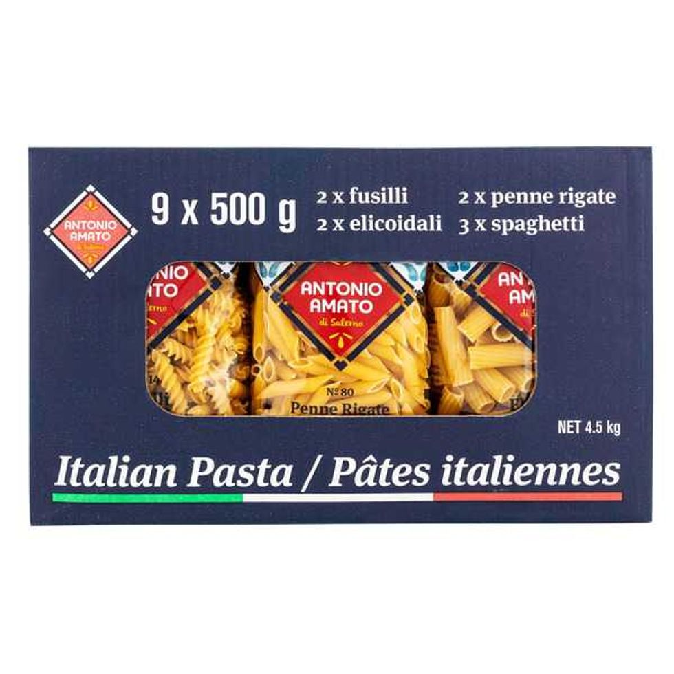 Assortiment de p\u00e2tes Antonio Amato 9 x 500 g sur le site de Costco