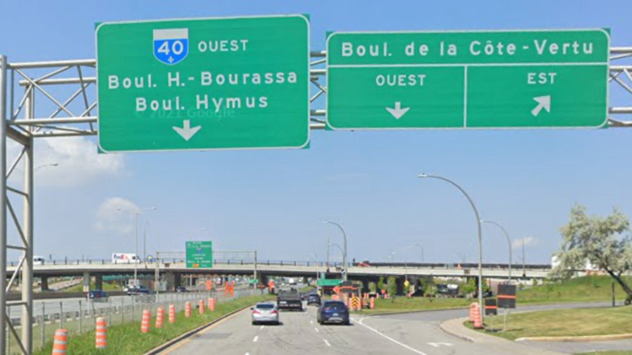 Autoroute 40 près du boulevard de la Côte-Vertu.