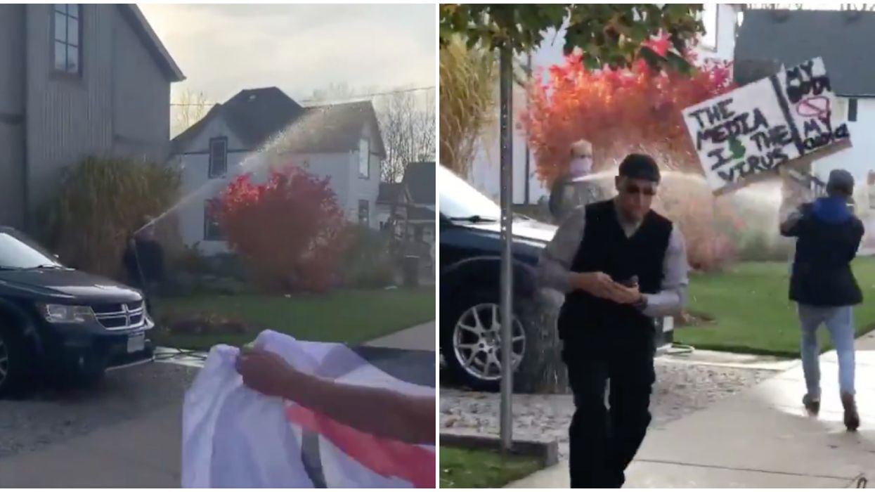 Aylmer Protest: Anti-Maskers Got Blasted With Water While Marching (VIDEO)