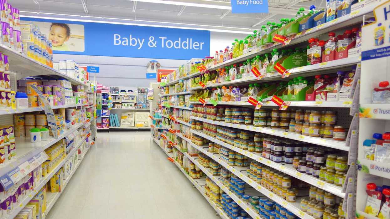 baby food aisle at grocery store in canada