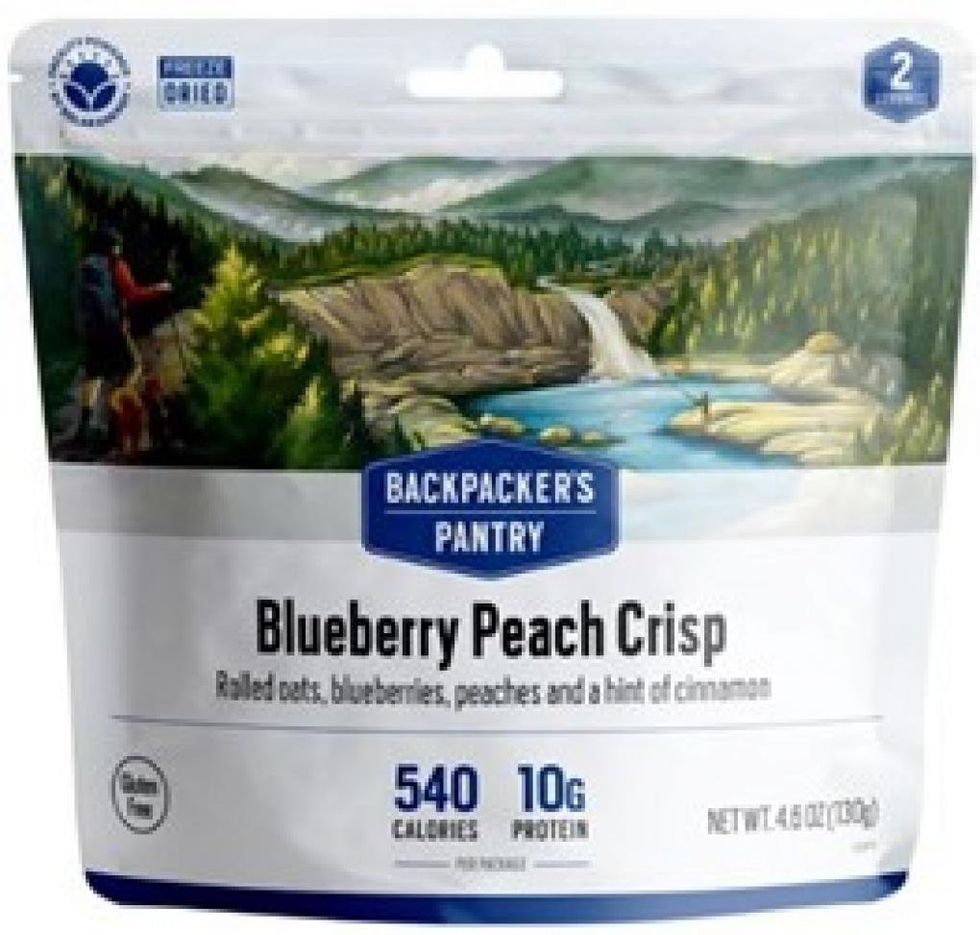 Backpacker's Pantry's recalled Blueberry Peach Crisp.