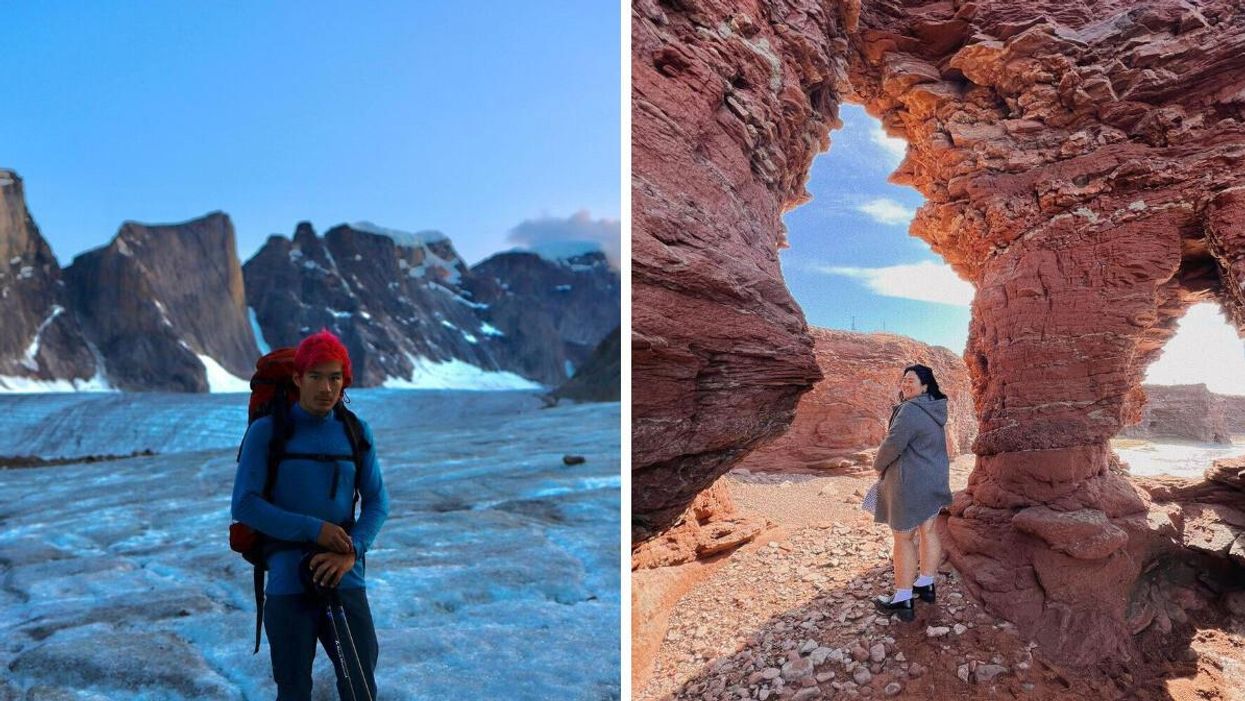 Baffin island. Right: Prince Edward Island.
