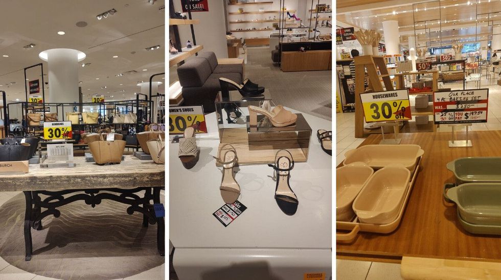 Bag, shoe and houseware sectIon at Nordstrom.