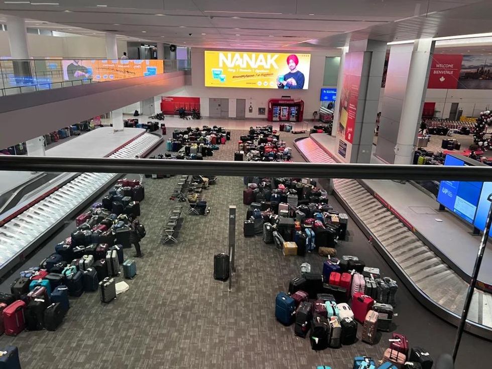 Baggage claim at Toronto Pearson Airport.