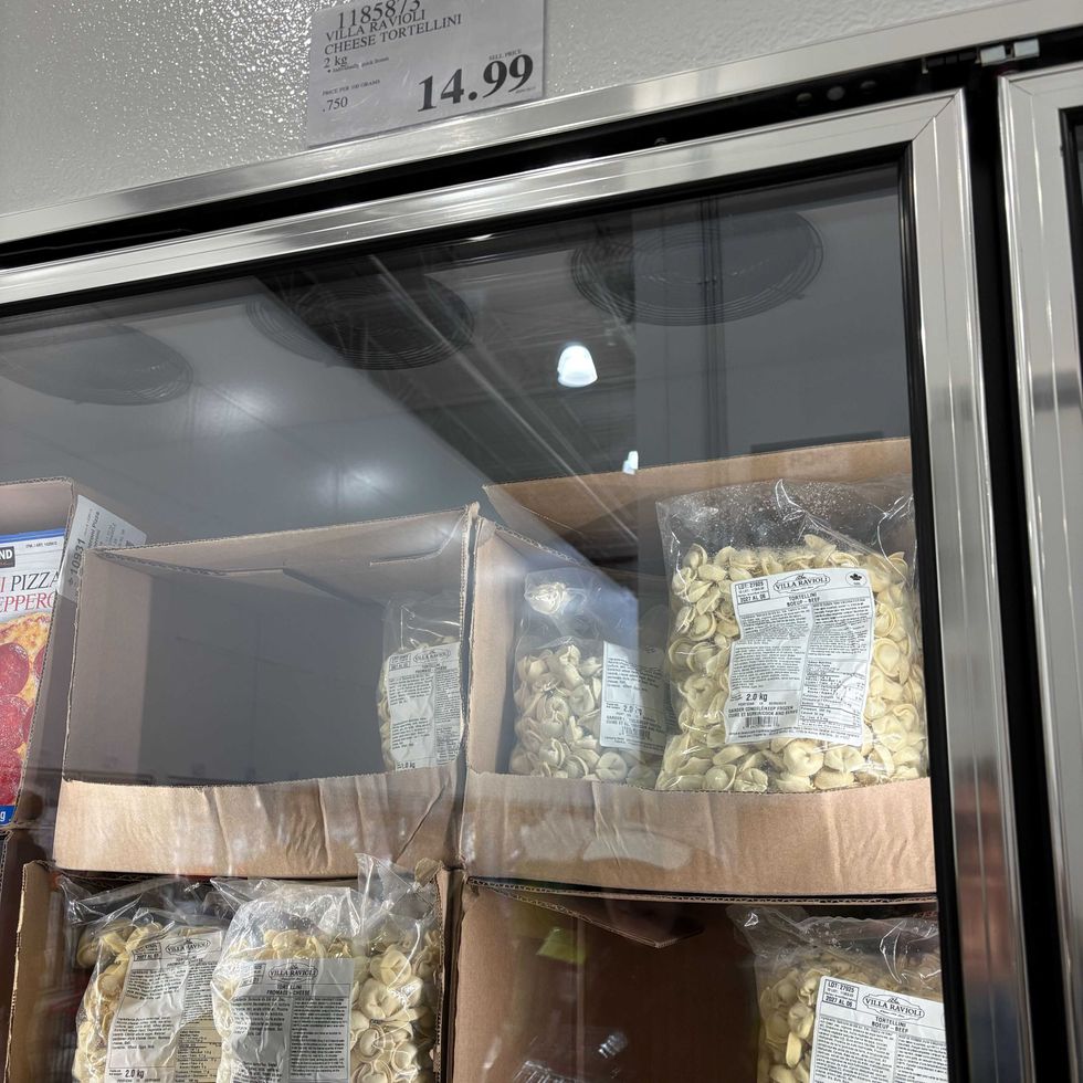 bags of frozen pasta at costco business centre