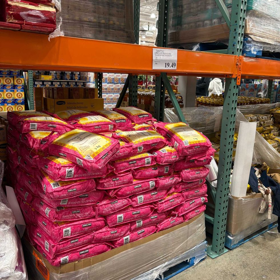 bags of Kirkland Signature basmati rice