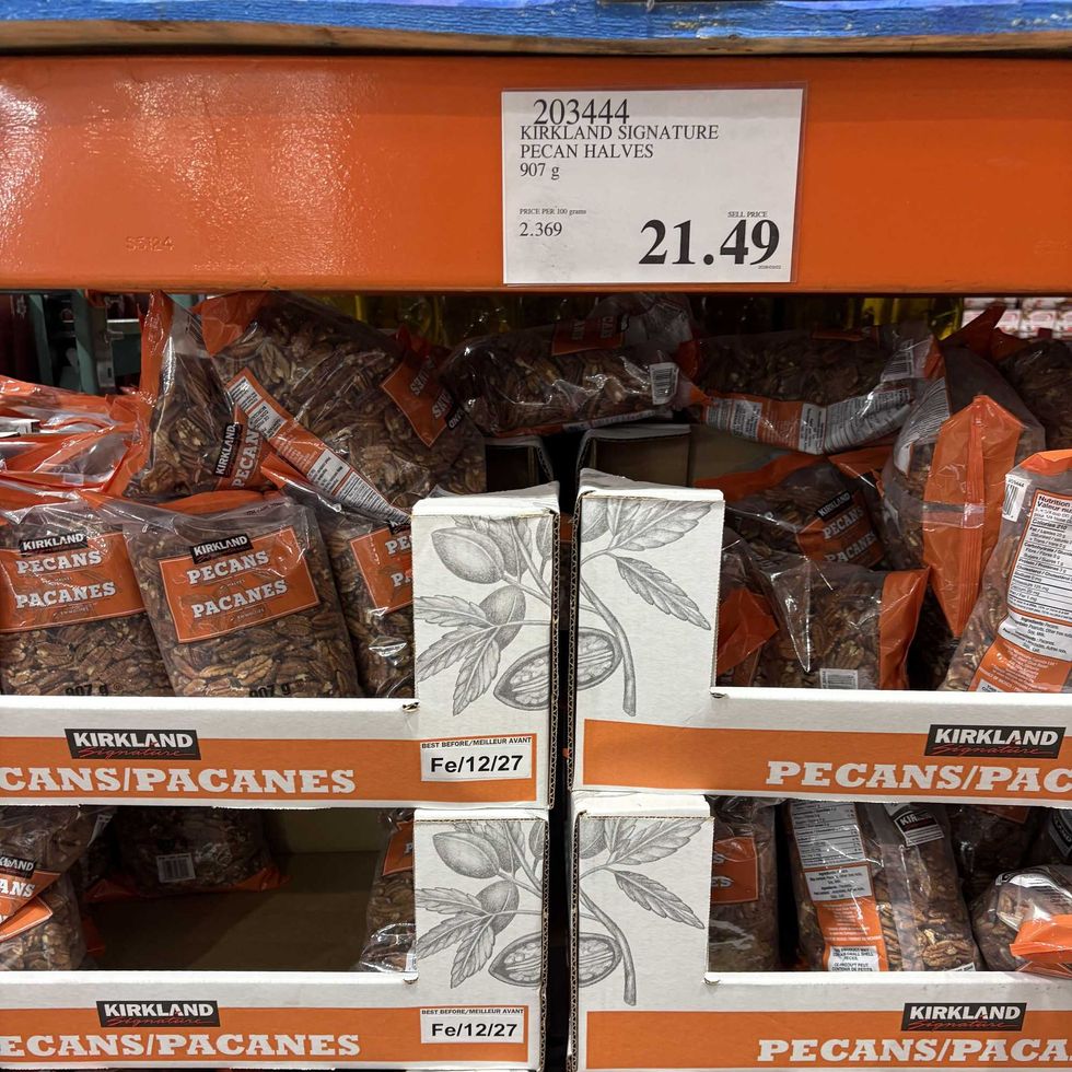 bags of Kirkland Signature pecans at costco