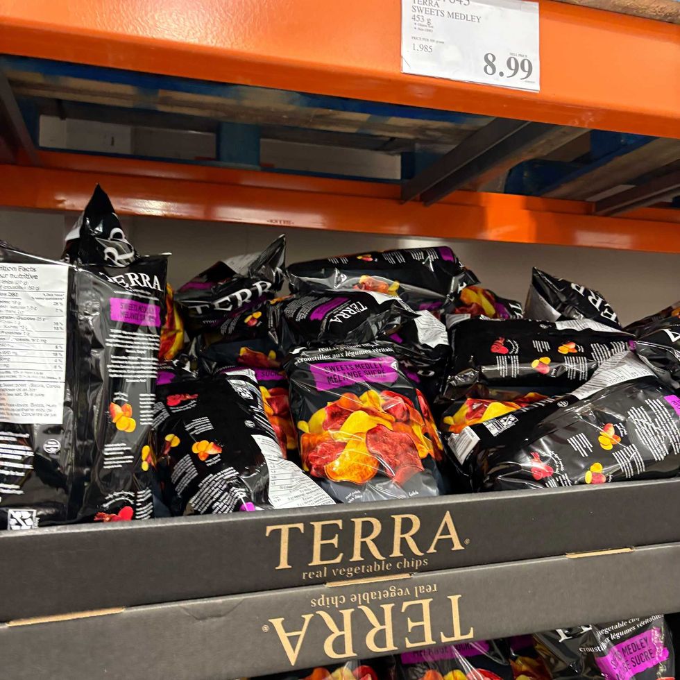 bags of Terra vegetable chips at costco