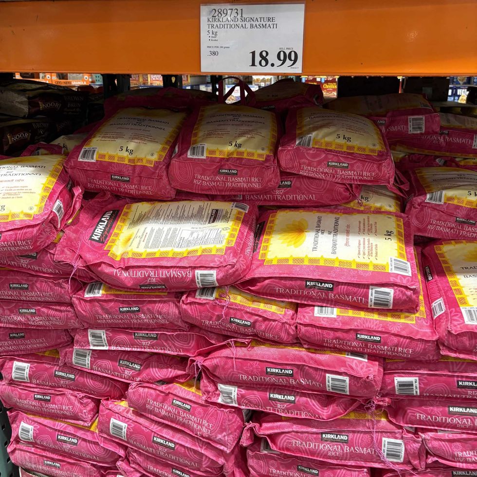 bags of \u200bKirkland Signature basmati rice at costco