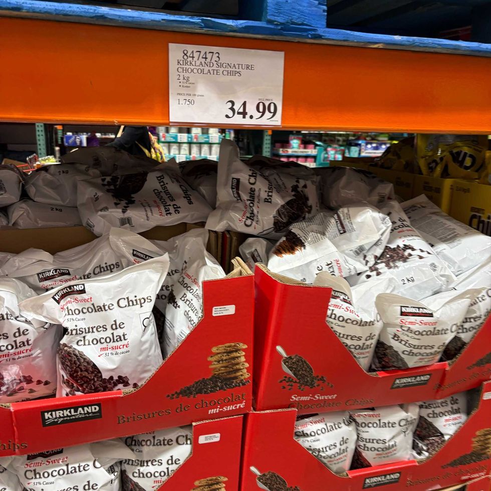 bags of \u200bKirkland Signature chocolate chips at costco