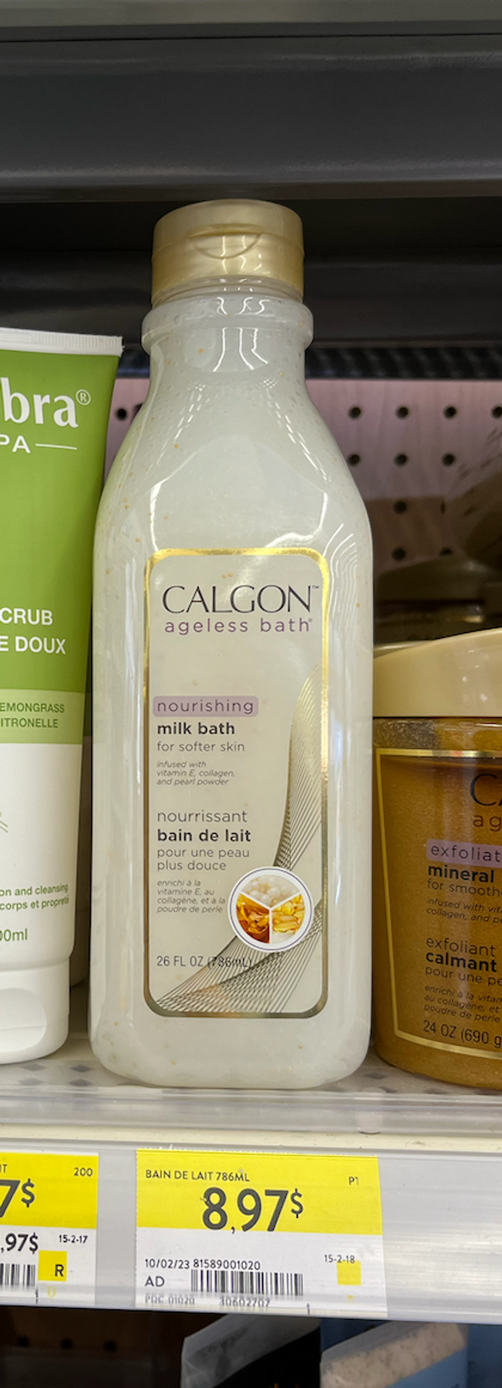 Bain de lait sur une tablette.