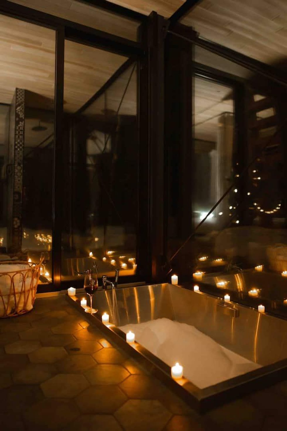 Bain du Airbnb Le Hygge \u00e0 Lac-Beauport.