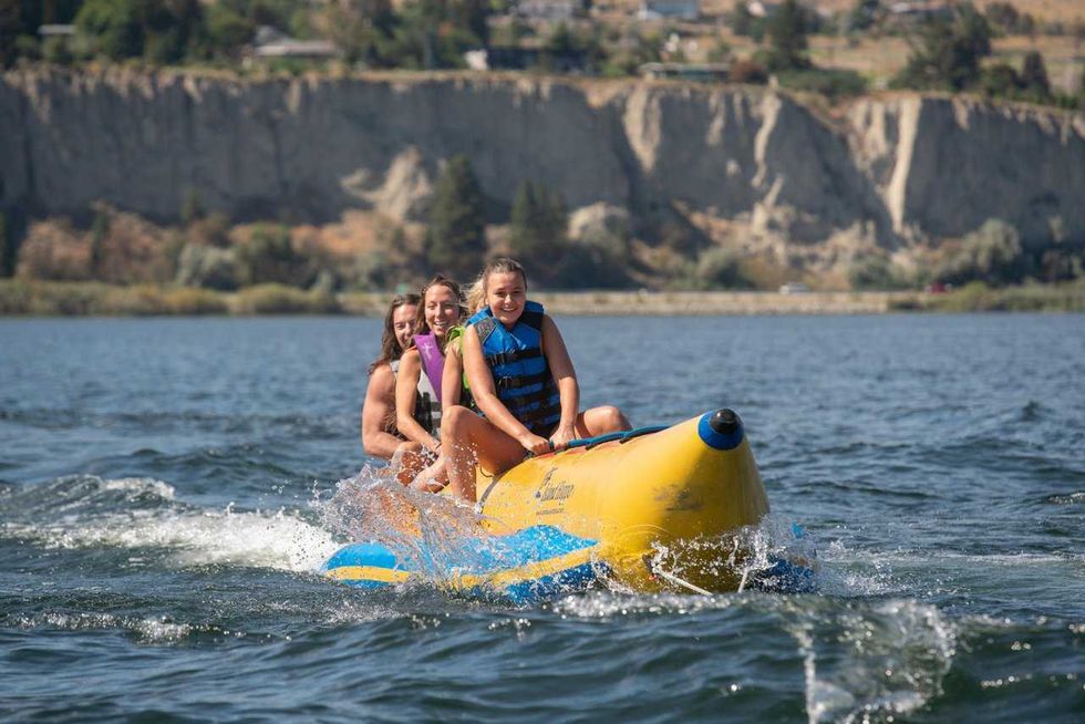 Banana boating on Okanagan Lake. \u200b