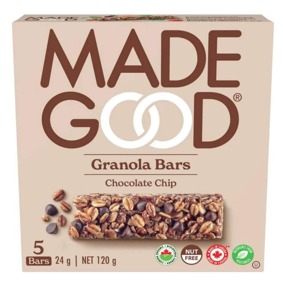 Barres Made Good sur le site du Walmart.