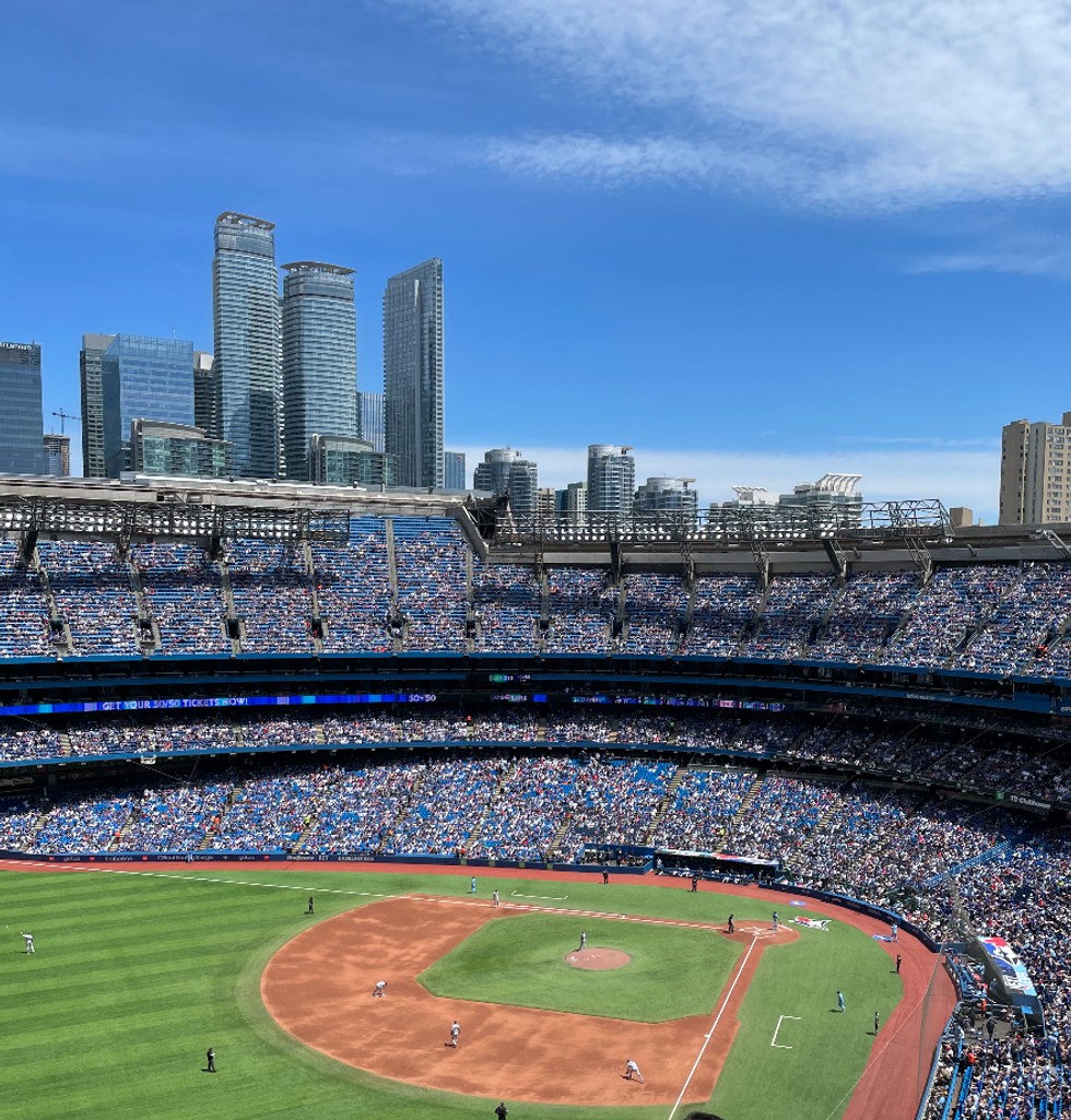 Baseball game at the Rogers Centre.