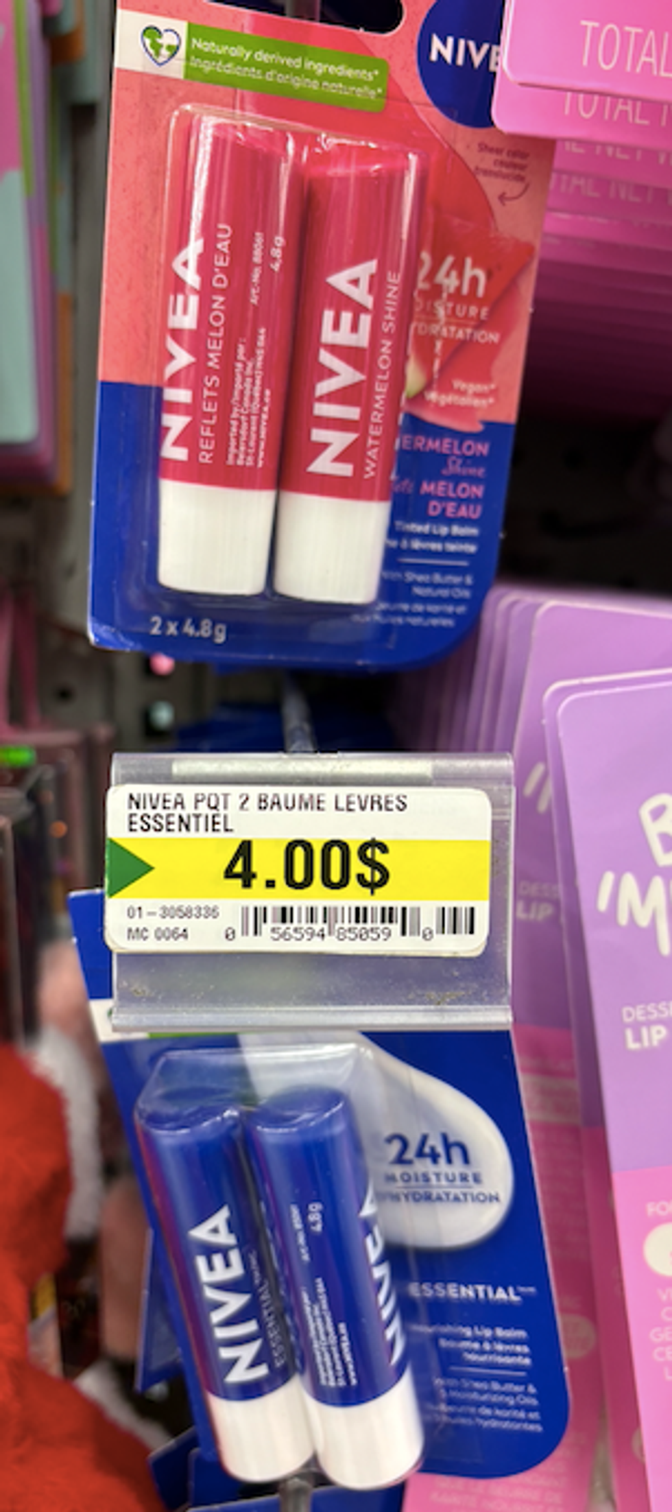 Baumes \u00e0 l\u00e8vres Nivea.