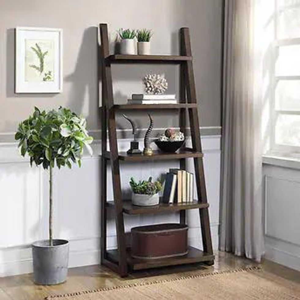 Bayside Furnishings Langston Modern Ladder Bookcase