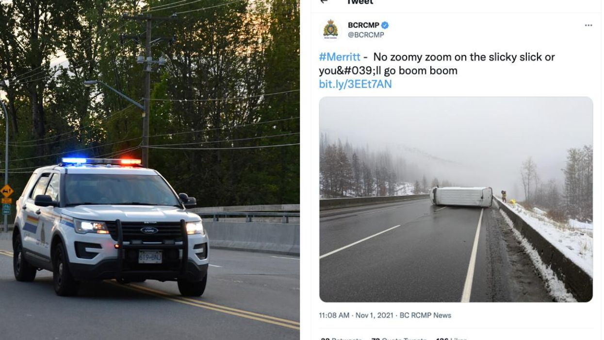 BC RCMP Are Getting Roasted For Warning People To Stop Going 'Zoomy Zoom On The Slicky Slick'