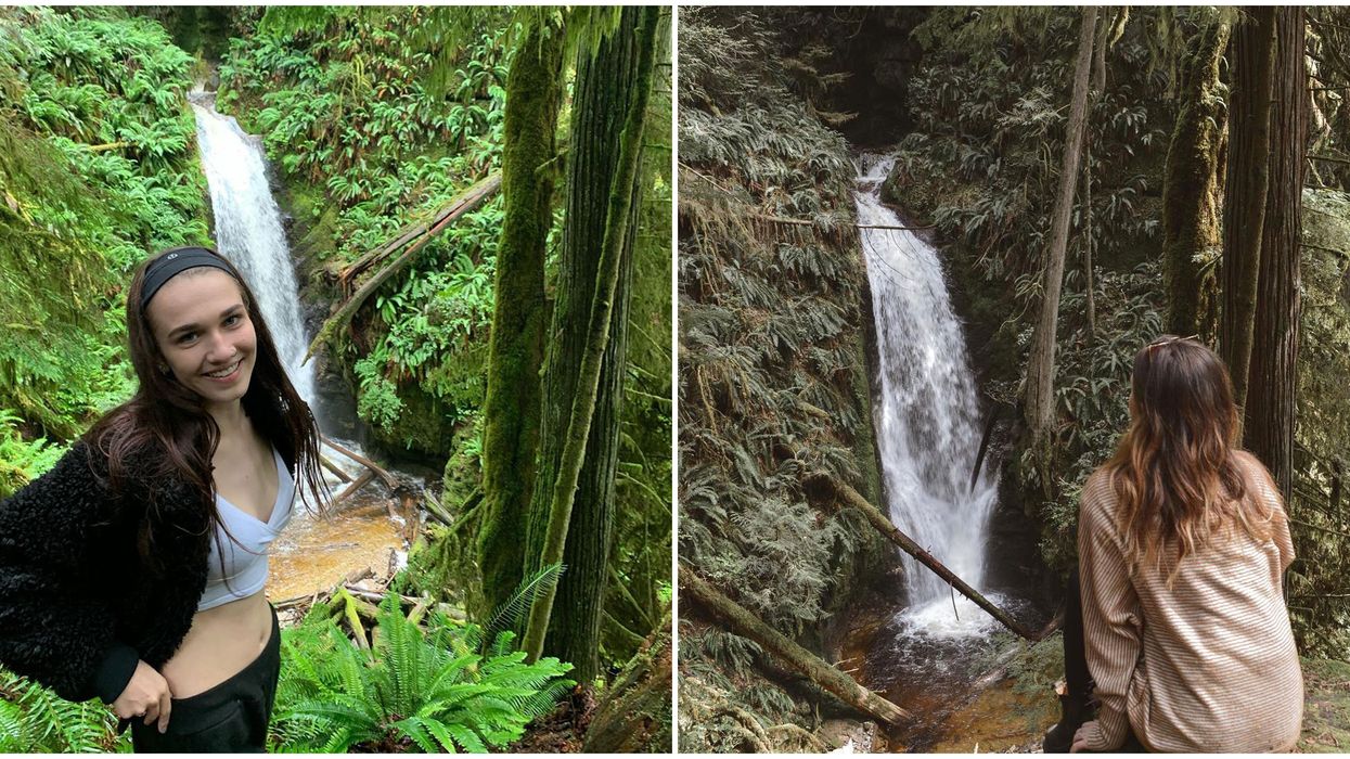 BC's Sunshine Coast Has A Quick 0.5-km Hike To A Waterfall Forest Grove