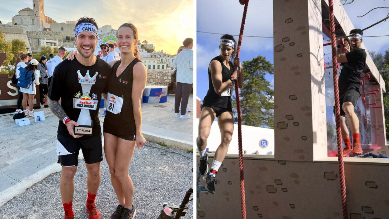 Béatrice Moyen-Sylvestre et Xavier Fagard avec leur trophée. Droite : Béatrice Moyen-Sylvestre et Xavier Fagard en action.