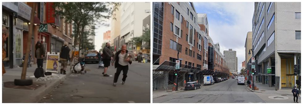 Beau is Afraid. Droite : GoogleMaps.