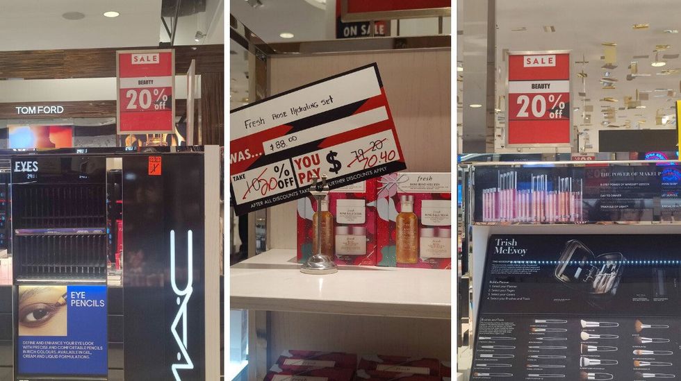 Beauty section at Nordstrom.