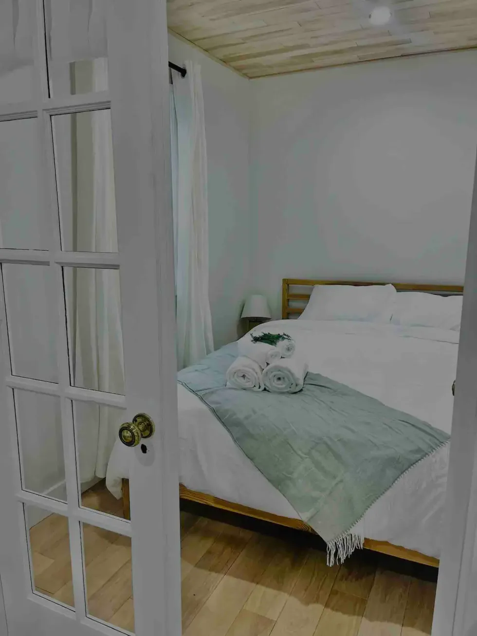 Bedroom in the Airbnb.