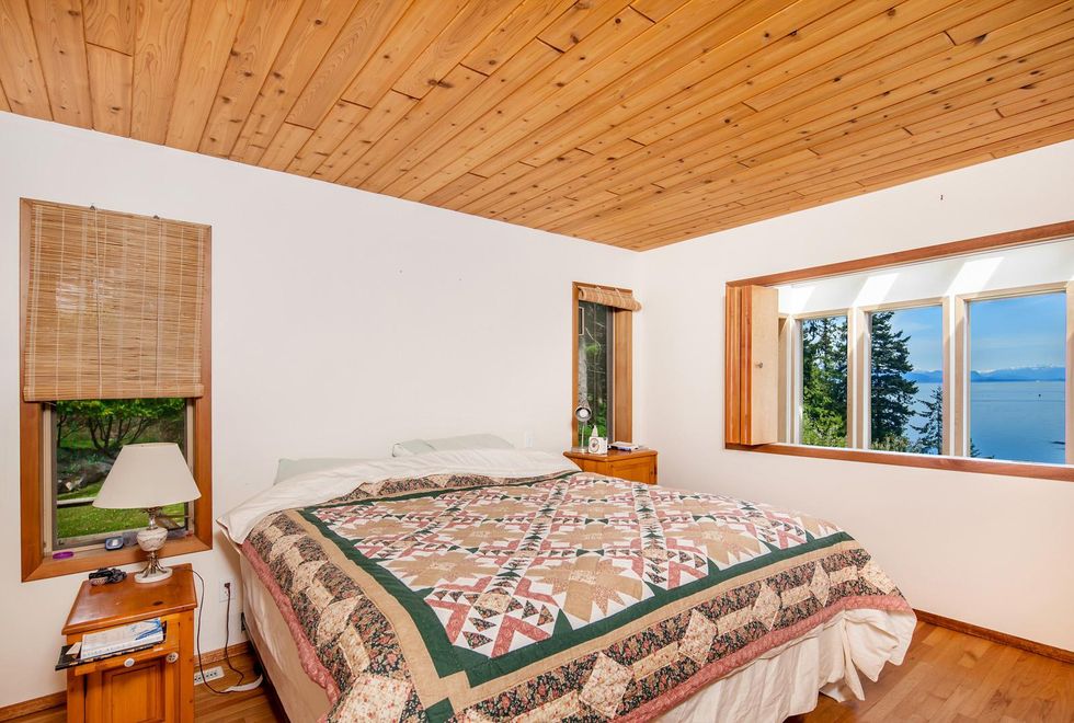 Bedroom of the home for sale in B.C.