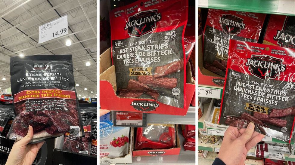 beef steak jerky at costco, walmart and sobeys