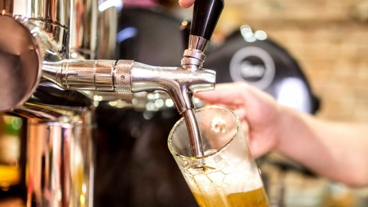 Beer on tap.